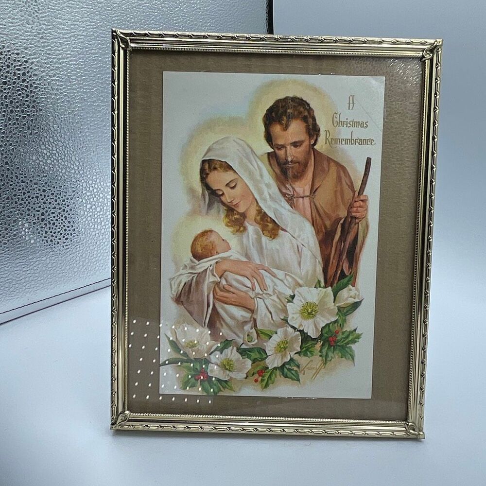 Vintage goldtone 8”X10” picture frame.